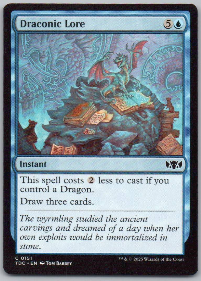Draconic Lore 151 Normal Instant Card - Commander: Tarkir: Dragonstorm