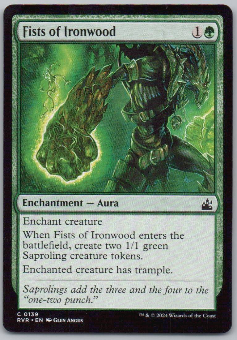 Fists of Ironwood 139 Normal Enchantment Card - Ravnica Remastered