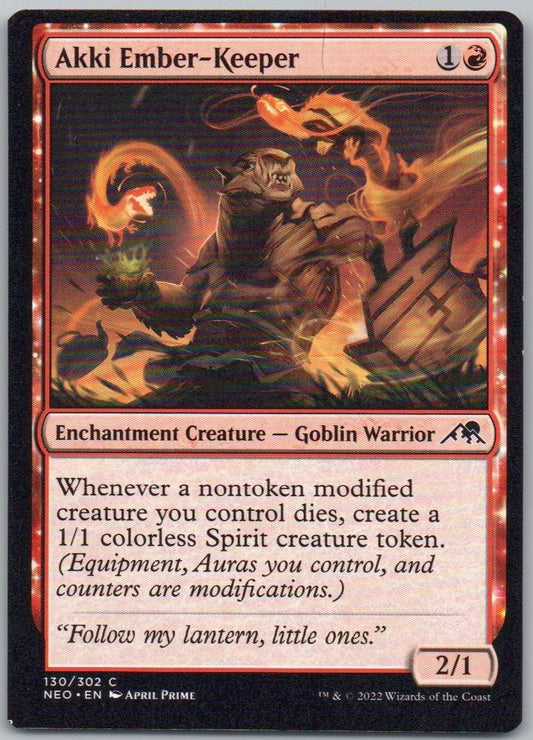 Akki Ember-Keeper 130 Normal Enchantment Card - Kamigawa: Neon Dynasty