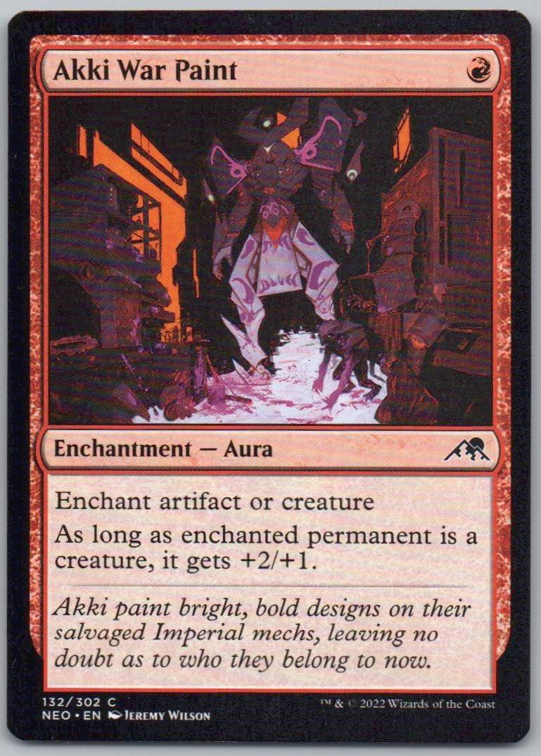 Akki War Paint 132 Normal Enchantment Card - Kamigawa: Neon Dynasty