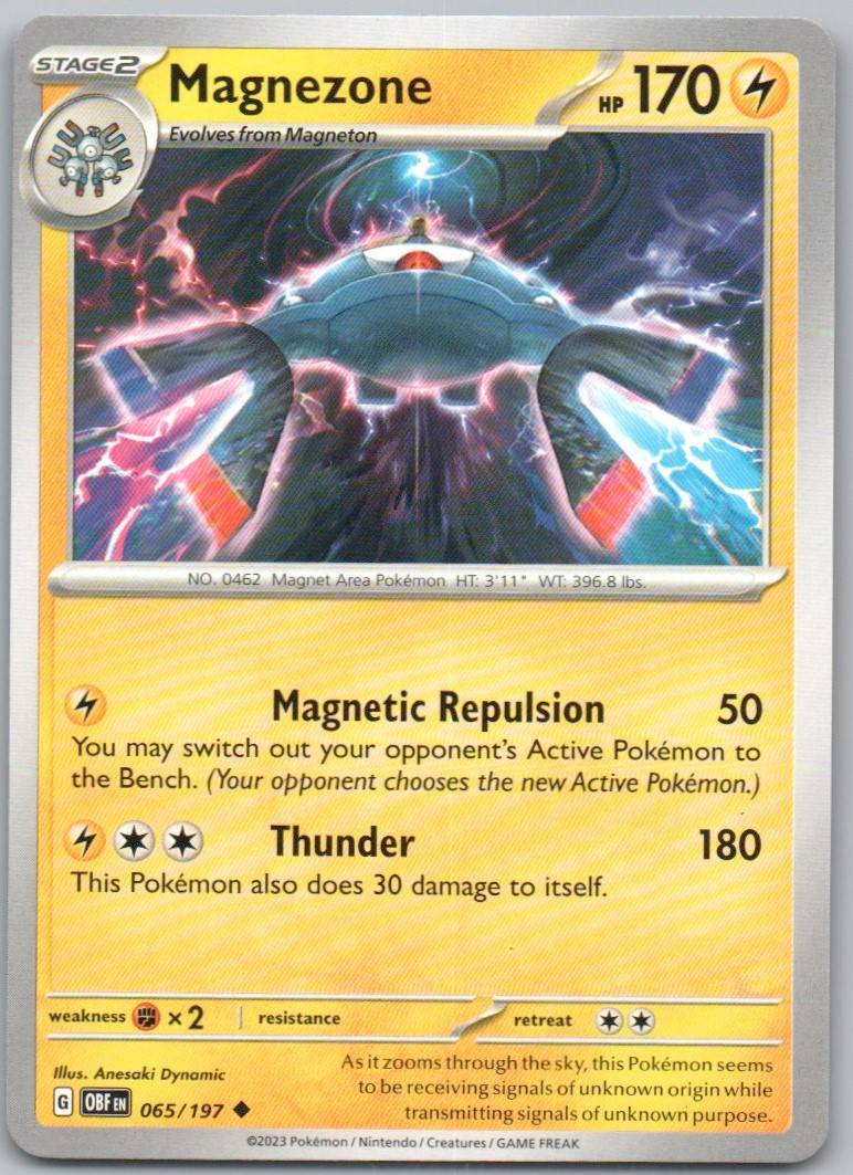 Magnezone 065 Normal Lightning Card - Obsidian Flames