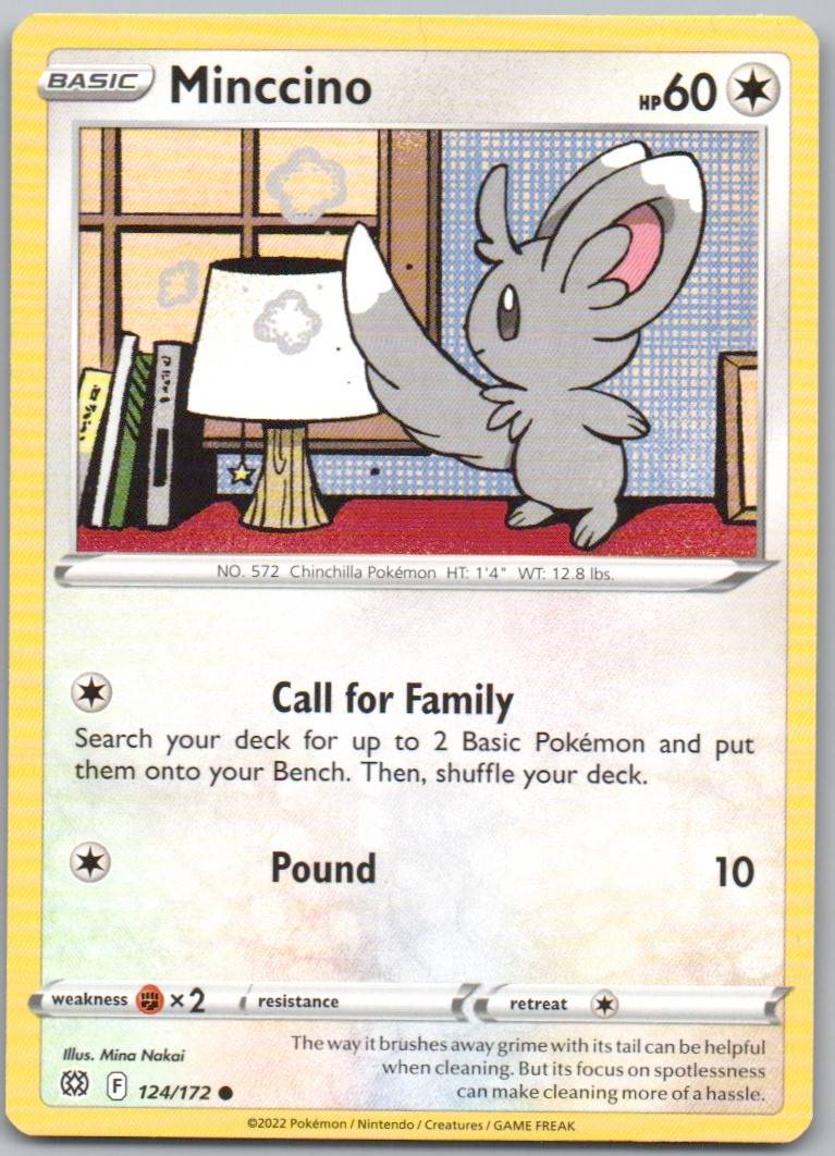 Minccino 124 Normal Colorless Card - Brilliant Stars
