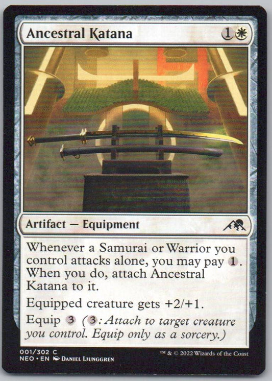 Ancestral Katana 1 Normal Artifact Card - Kamigawa: Neon Dynasty
