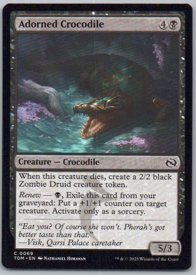 Adorned Crocodile 69 Normal Creature Card - Tarkir: Dragonstorm