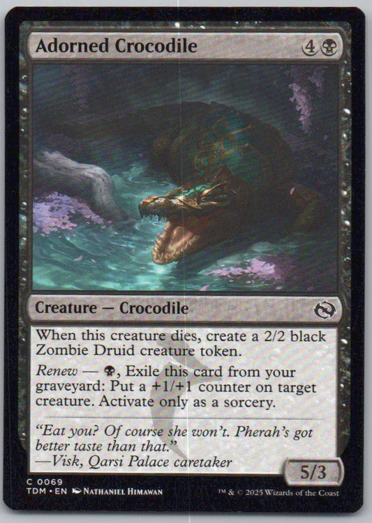 Adorned Crocodile 69 Normal Creature Card - Tarkir: Dragonstorm