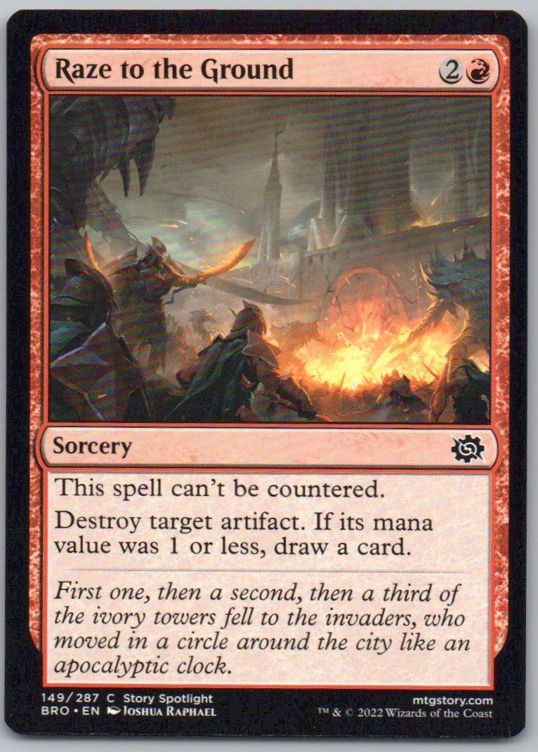 Raze to the Ground 149 Normal Sorcery Card - The Brothers' War