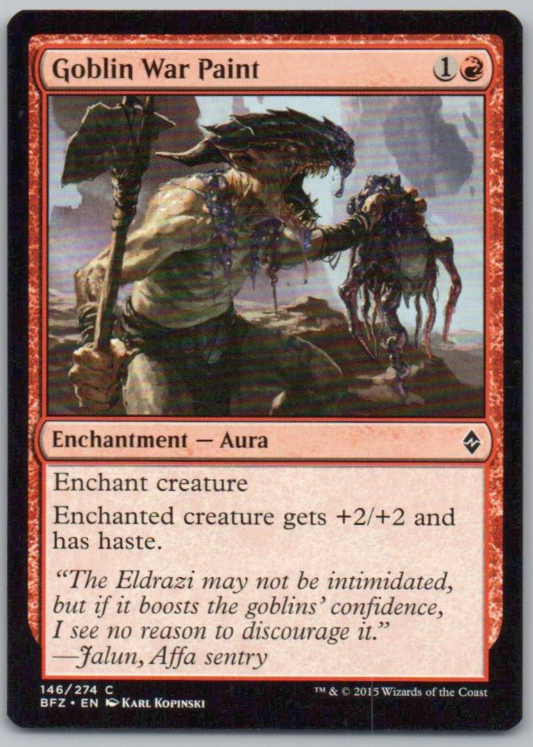 Goblin War Paint 146 Normal Enchantment Card - Battle for Zendikar