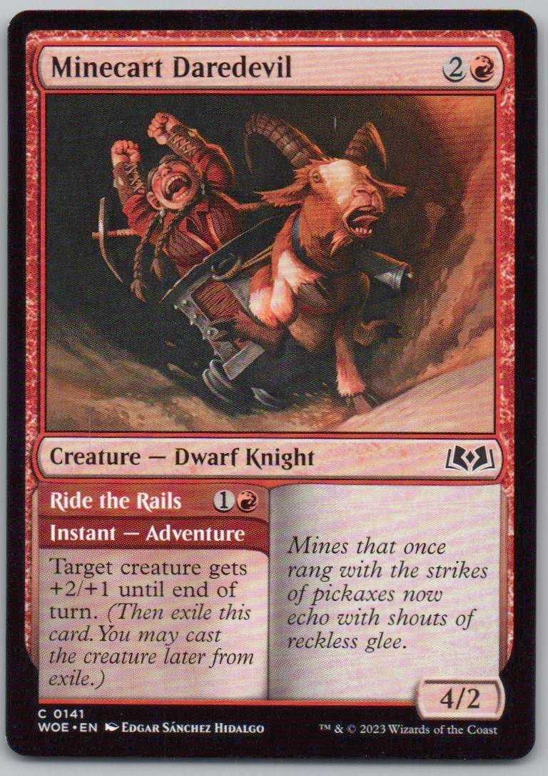 Minecart Daredevil 141 Normal Creature Card - Wilds of Eldraine