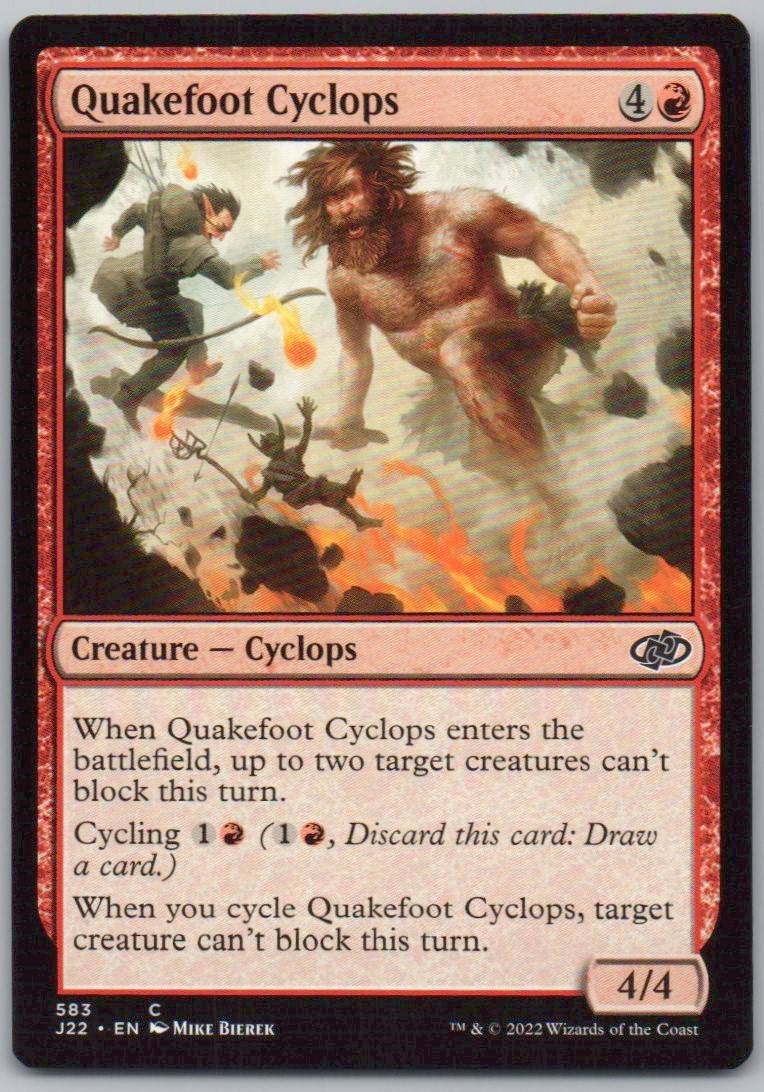 Quakefoot Cyclops 583 0 Creature Card - Jumpstart 2022