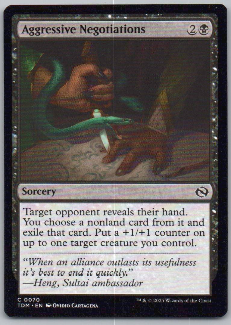 Aggressive Negotiations 70 Normal Sorcery Card - Tarkir: Dragonstorm