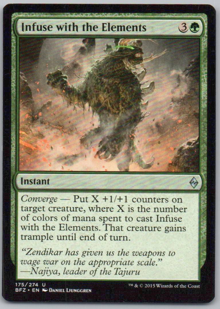 Infuse with the Elements 175 Normal Instant Card - Battle for Zendikar