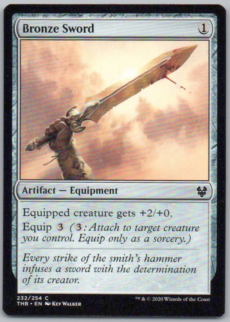 Bronze Sword 232 Normal Artifact Card - Theros Beyond Death