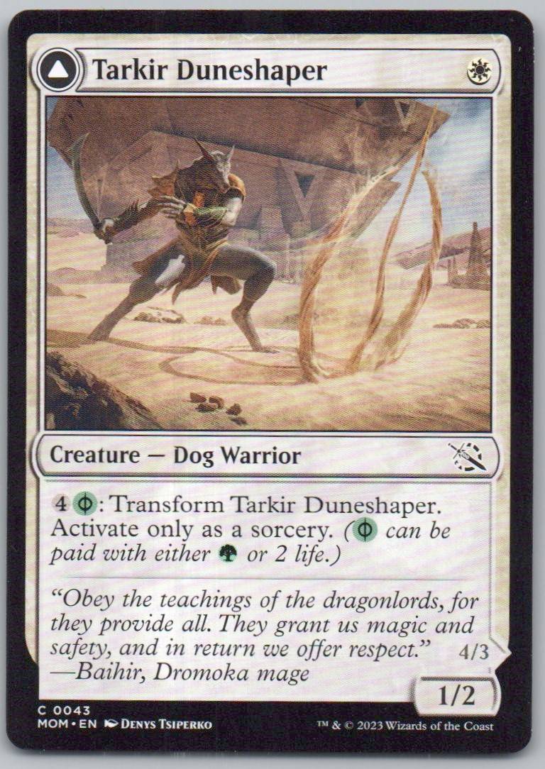 Tarkir Duneshaper 43 0 Creature Card - March of the Machine