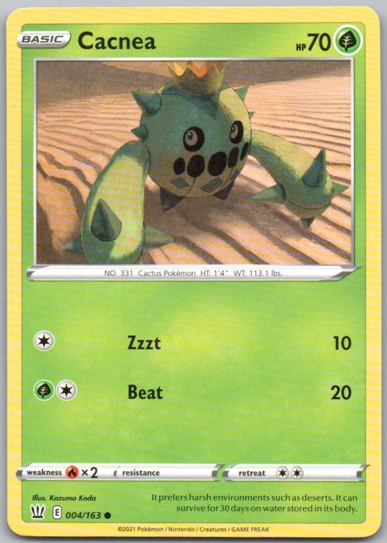 Cacnea 004 Normal Grass Card - Battle Styles