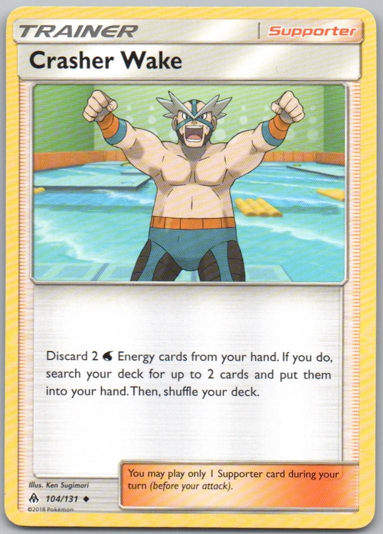 Crasher Wake 104 Normal Trainner Card - Forbidden Light