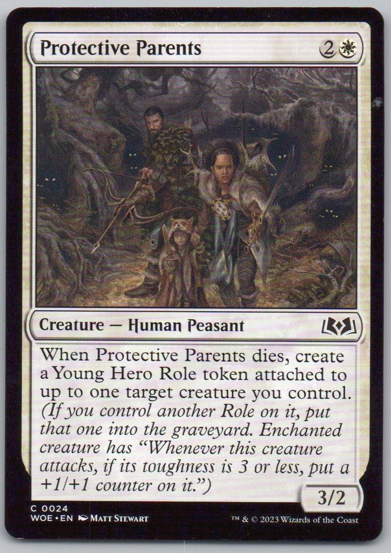 Protective Parents 24 Normal Creature Card - Wilds of Eldraine