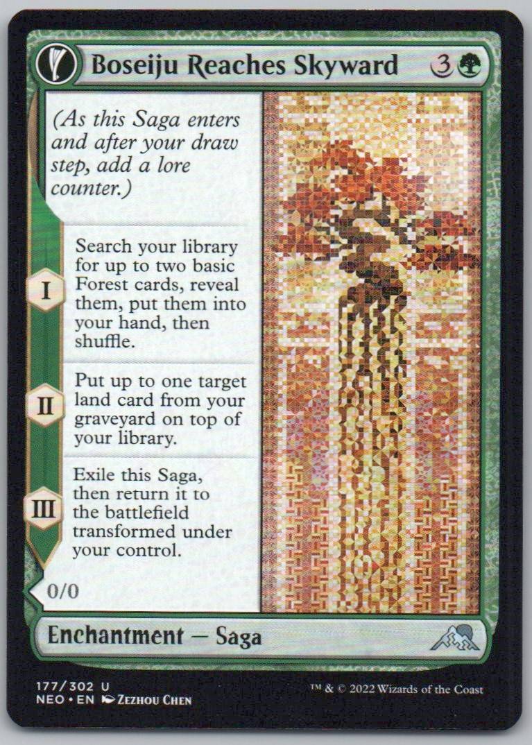Boseiju Reaches Skyward 177 Normal Enchantment Card - Kamigawa: Neon Dynasty