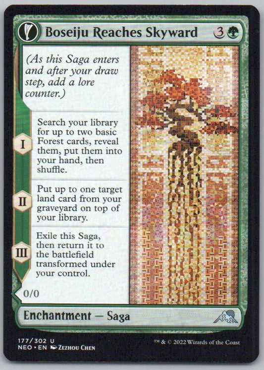 Boseiju Reaches Skyward 177 Normal Enchantment Card - Kamigawa: Neon Dynasty