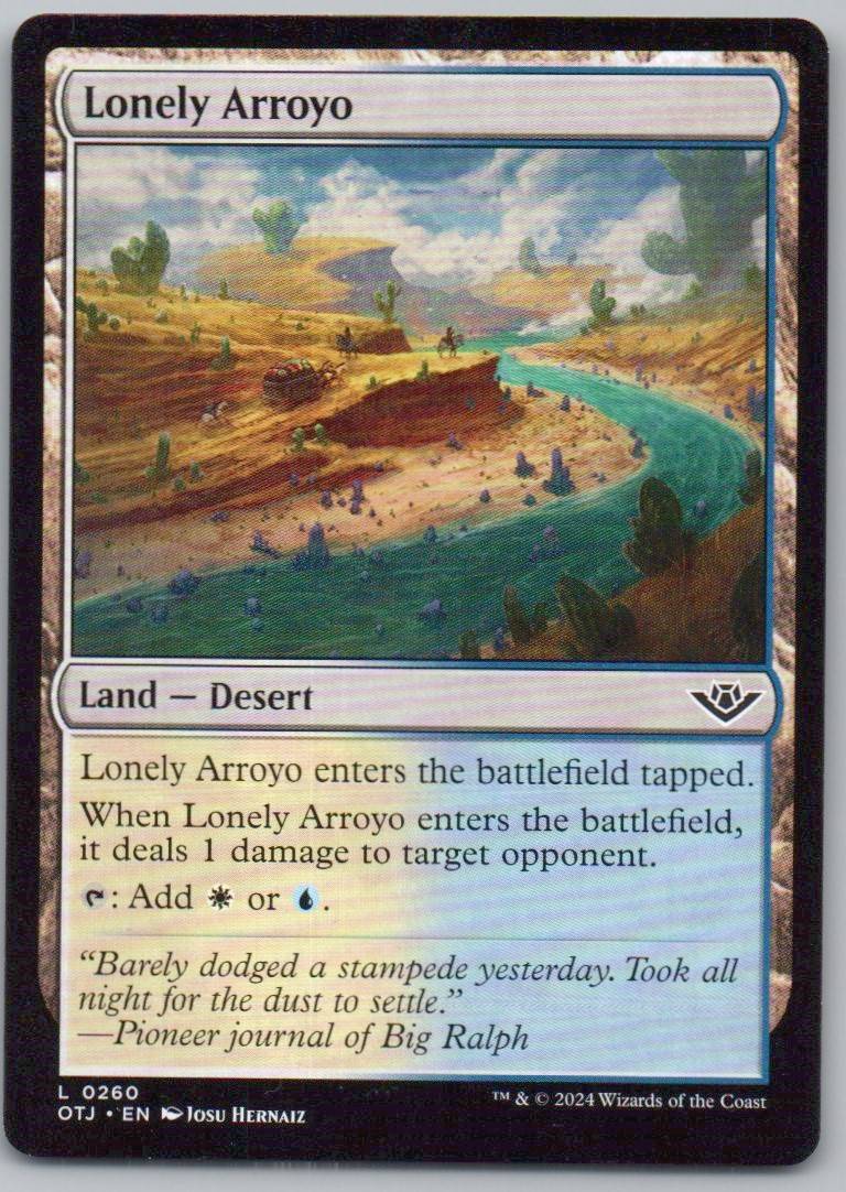 Lonely Arroyo 260 Normal Land Card - Outlaws of Thunder Junction