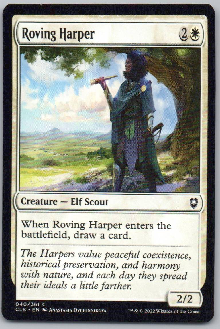 Roving Harper 40 Normal Creature Card - Commander Legends: Battle for Baldur's Gate