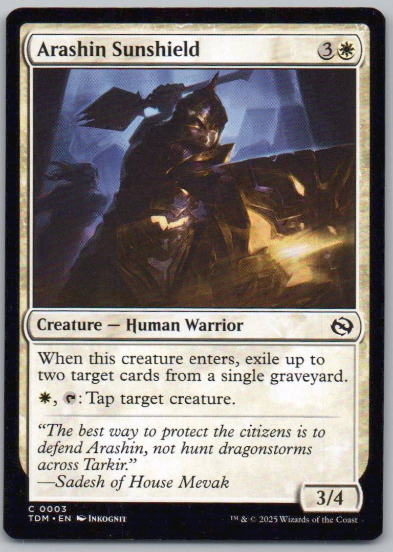 Arashin Sunshield 3 Normal Creature Card - Tarkir: Dragonstorm