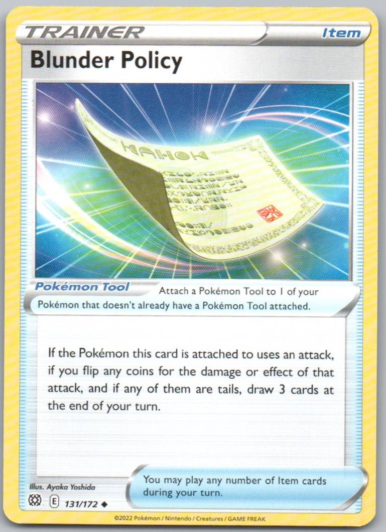 Blunder Policy 131 Normal Trainer Card - Brilliant Stars