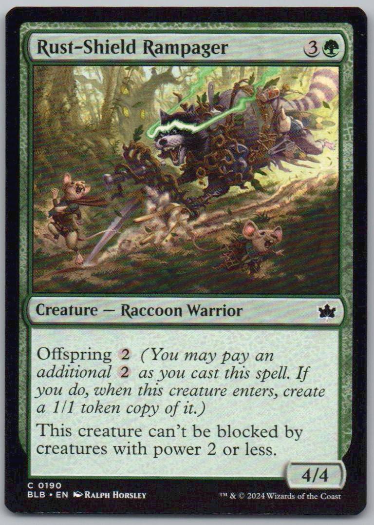 Rust-Shield Rampager 190 Normal Creature Card - Bloomburrow
