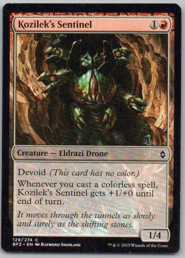 Kozilek's Sentinel 129 Normal Creature Card - Battle for Zendikar