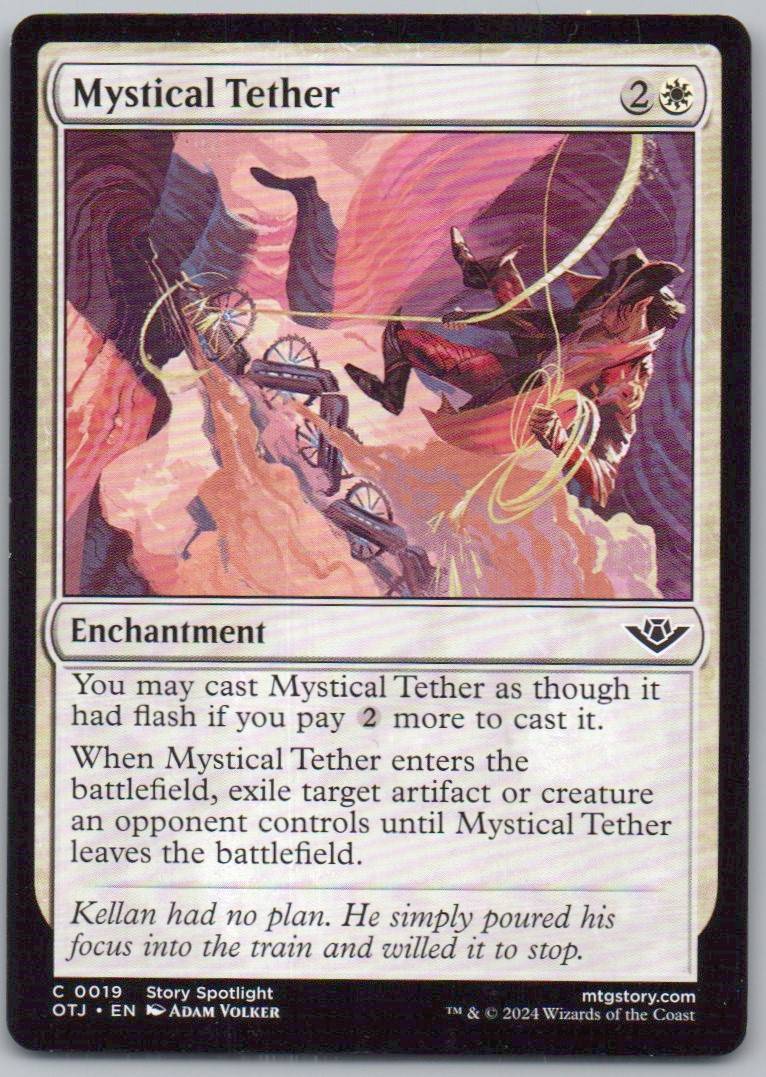 Mystical Tether 19 Normal Enchantment Card - Outlaws of Thunder Junction