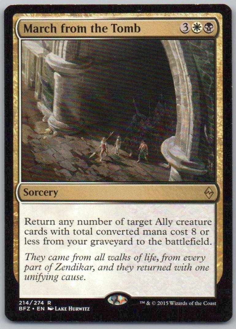 March from the Tomb 214 Normal Sorcery Card - Battle for Zendikar