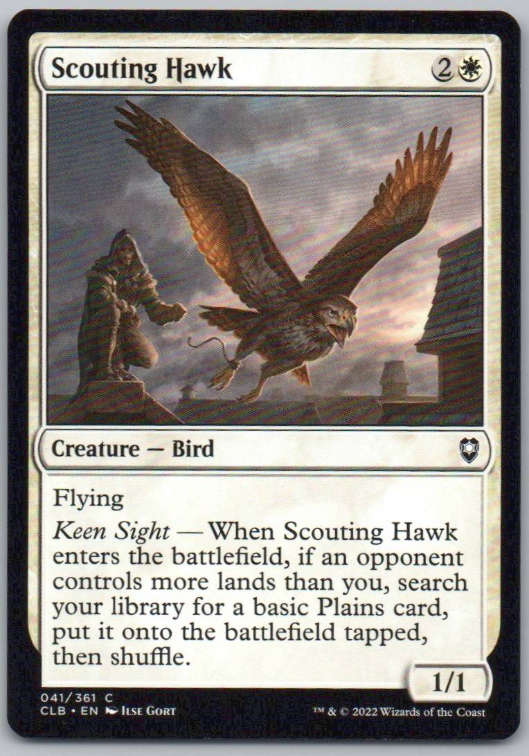 Scouting Hawk 41 Normal Creature Card - Commander Legends: Battle for Baldur's Gate