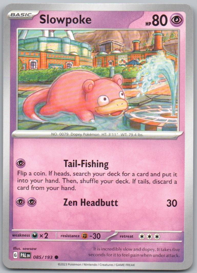 Slowpoke 085 Normal Psychic Card - Paldea Evolved