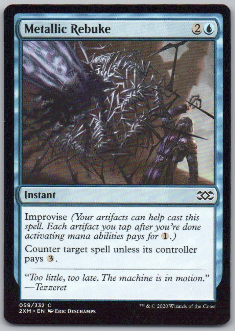 Metallic Rebuke 59 Normal Instant Card - Double Masters