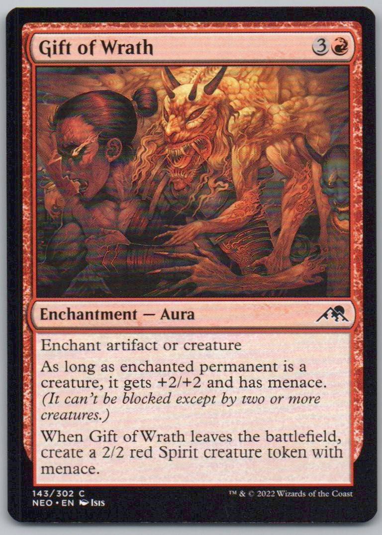 Gift of Wrath 143 Normal Enchantment Card - Kamigawa: Neon Dynasty