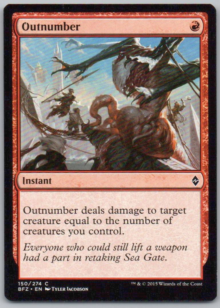 Outnumber 150 Normal Instant Card - Battle for Zendikar