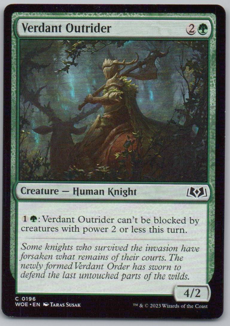 Verdant Outrider 196 Normal Creature Card - Wilds of Eldraine