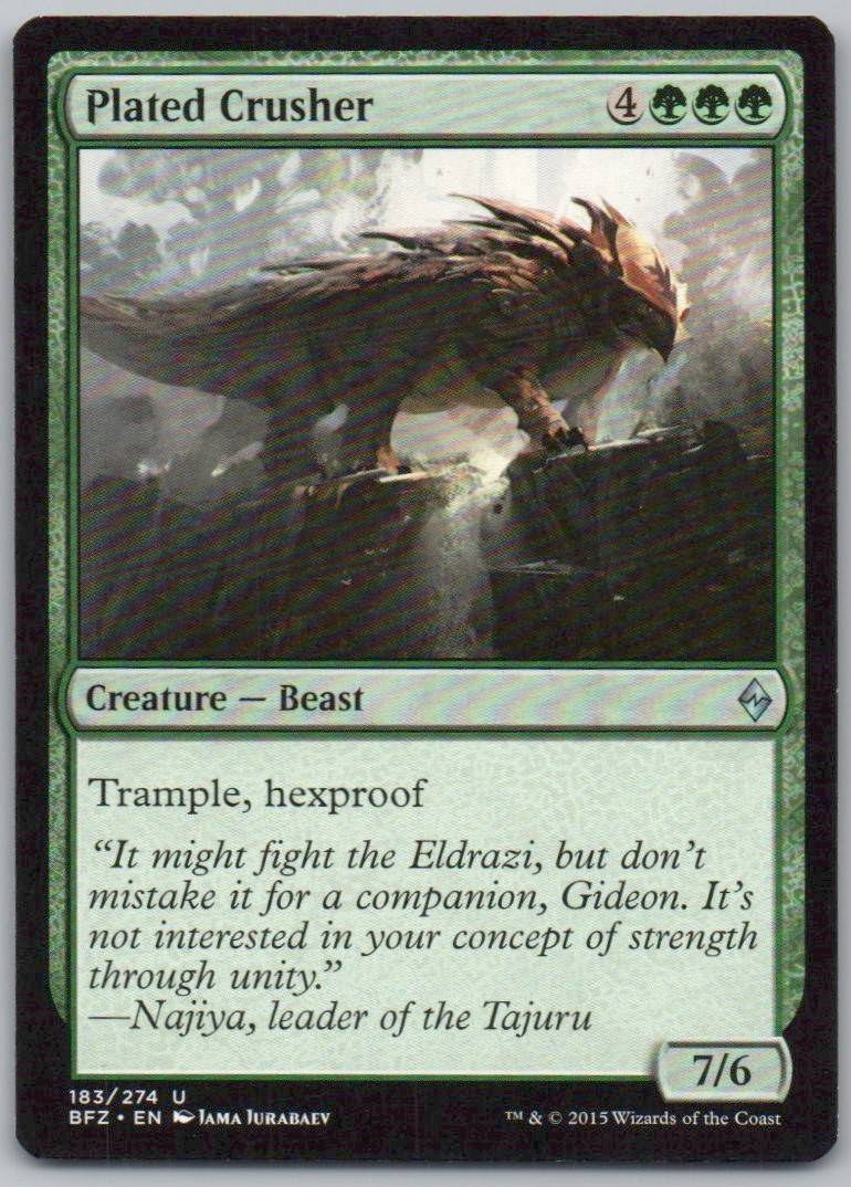 Plated Crusher 183 Normal Creature Card - Battle for Zendikar