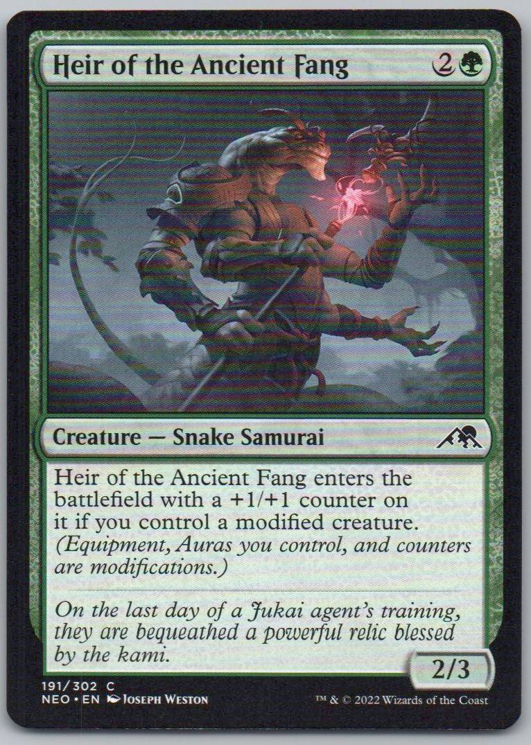 Heir of the Ancient Fang 191 Normal Creature Card - Kamigawa: Neon Dynasty