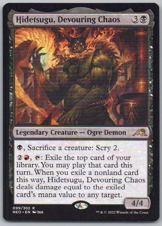 Hidetsugu, Devouring Chaos 99 Normal Legendary Card - Kamigawa: Neon Dynasty