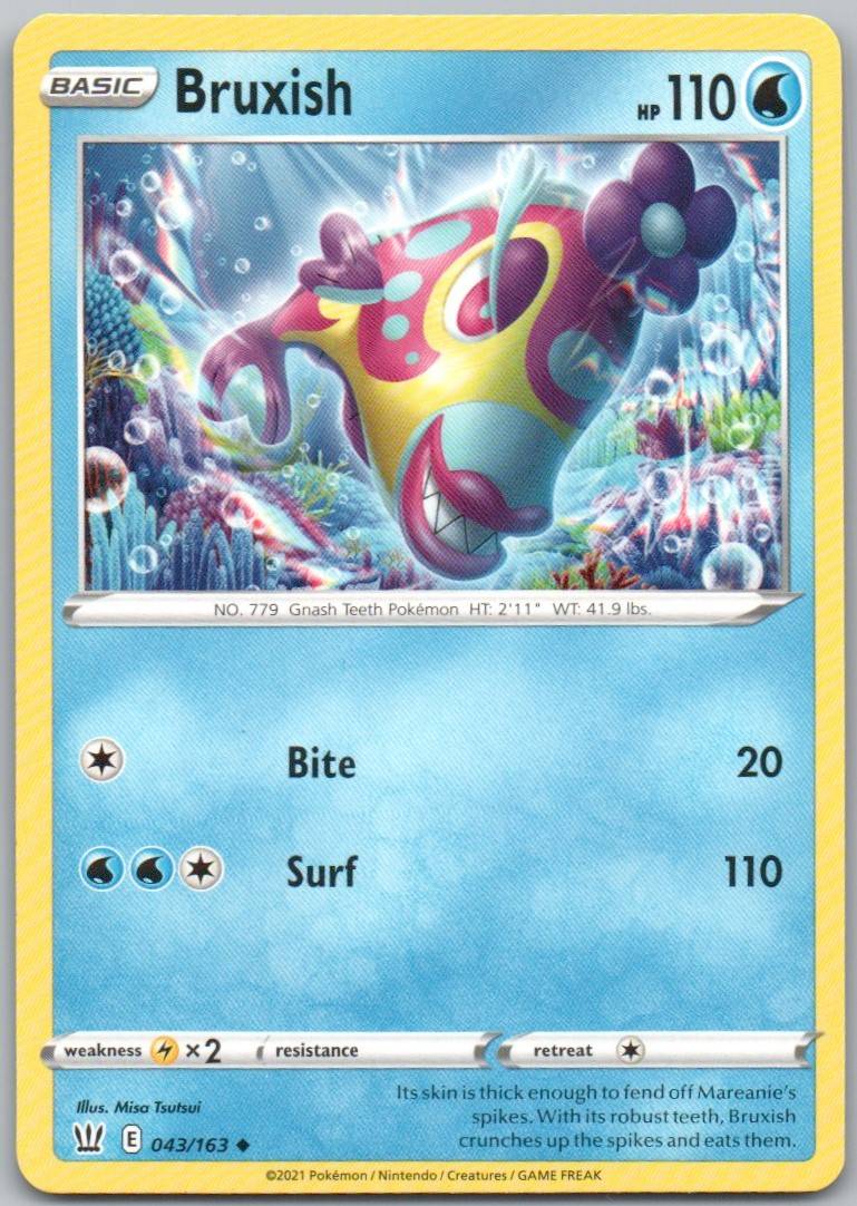 Bruxish 043 Normal Water Card - Battle Styles