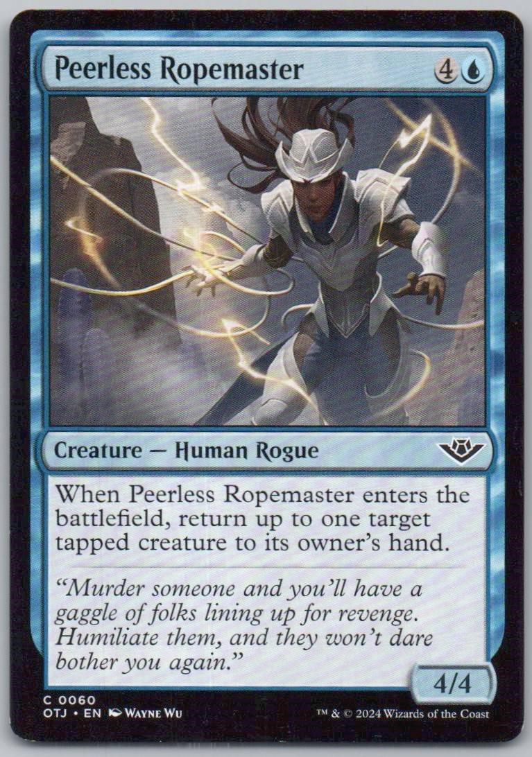 Peerless Ropemaster 60 Normal Creature Card - Outlaws of Thunder Junction
