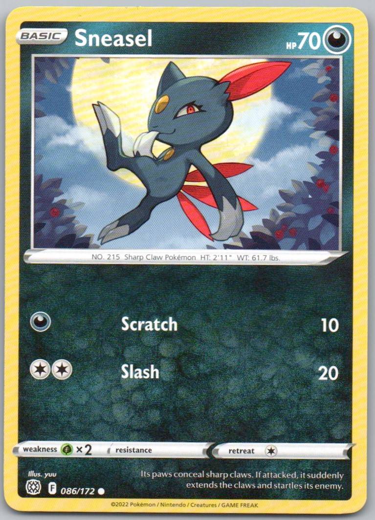 Sneasel 086 Normal Darkness Card - Brilliant Stars