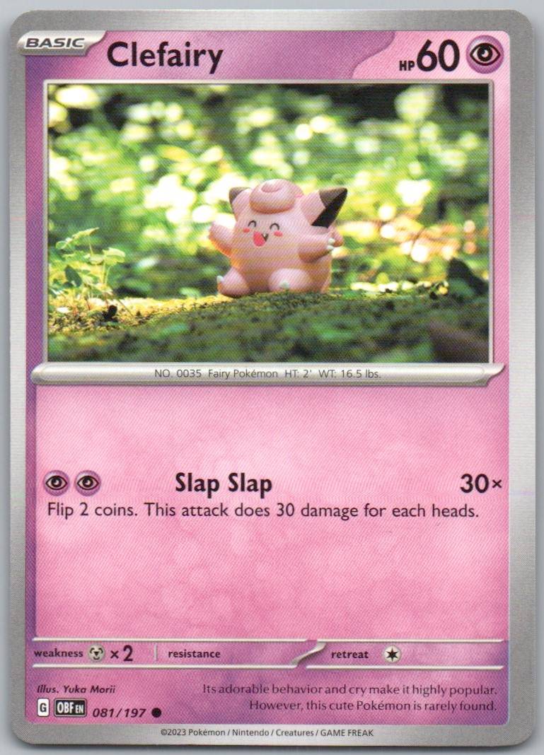 Clefairy 081 Normal Psychic Card - Obsidian Flames