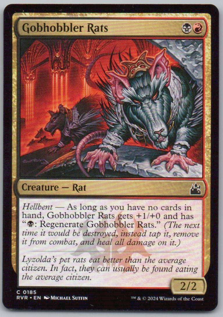 Gobhobbler Rats 185 Normal Creature Card - Ravnica Remastered