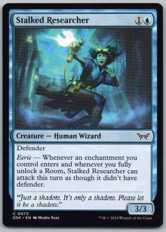 Stalked Researcher 73 Normal Creature Card - Duskmourn: House of Horror