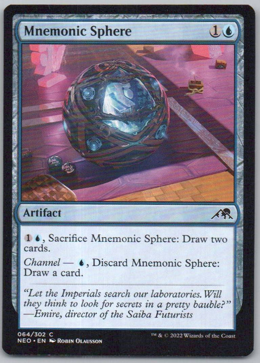 Mnemonic Sphere 64 Normal Artifact Card - Kamigawa: Neon Dynasty