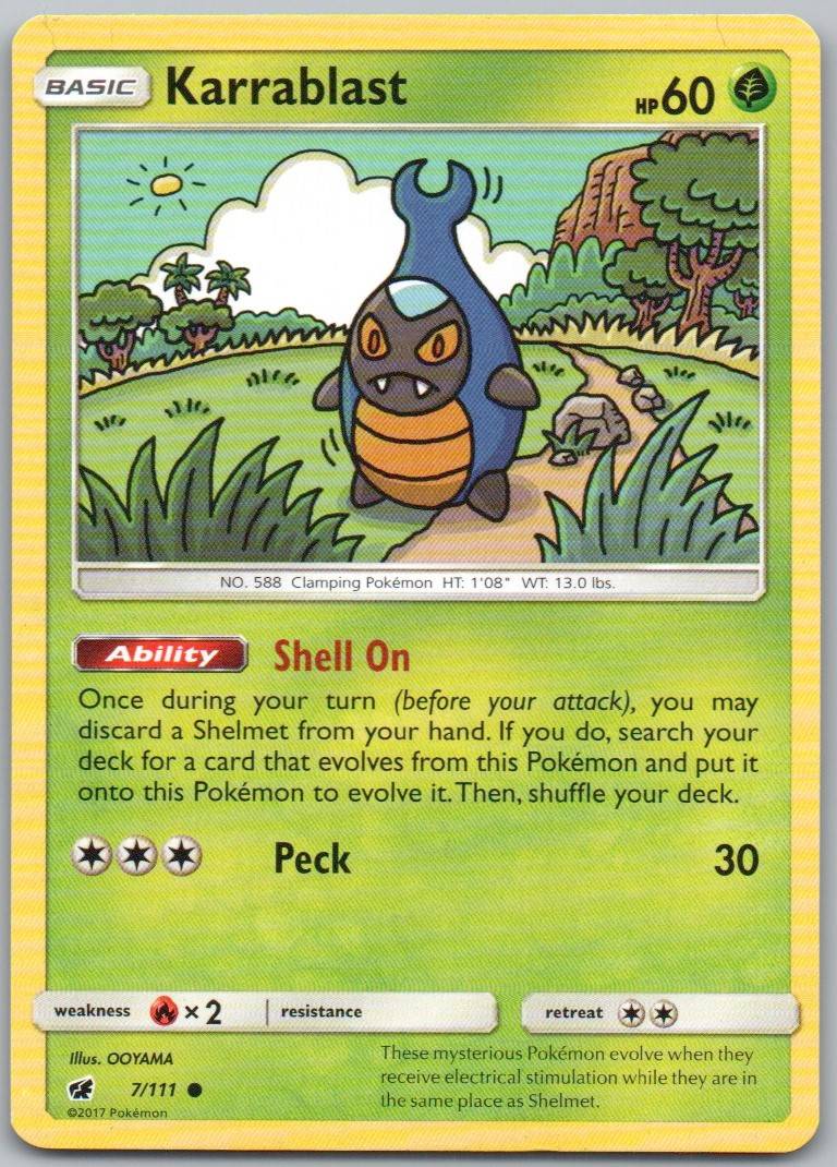 Karrablast 7 Normal Grass Card - Crimson Invasion