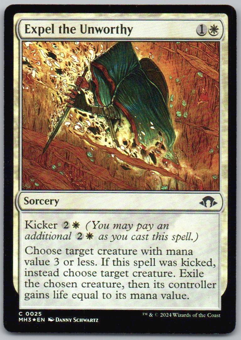 Expel the Unworthy 25 Holo Sorcery Card - Modern Horizons 3