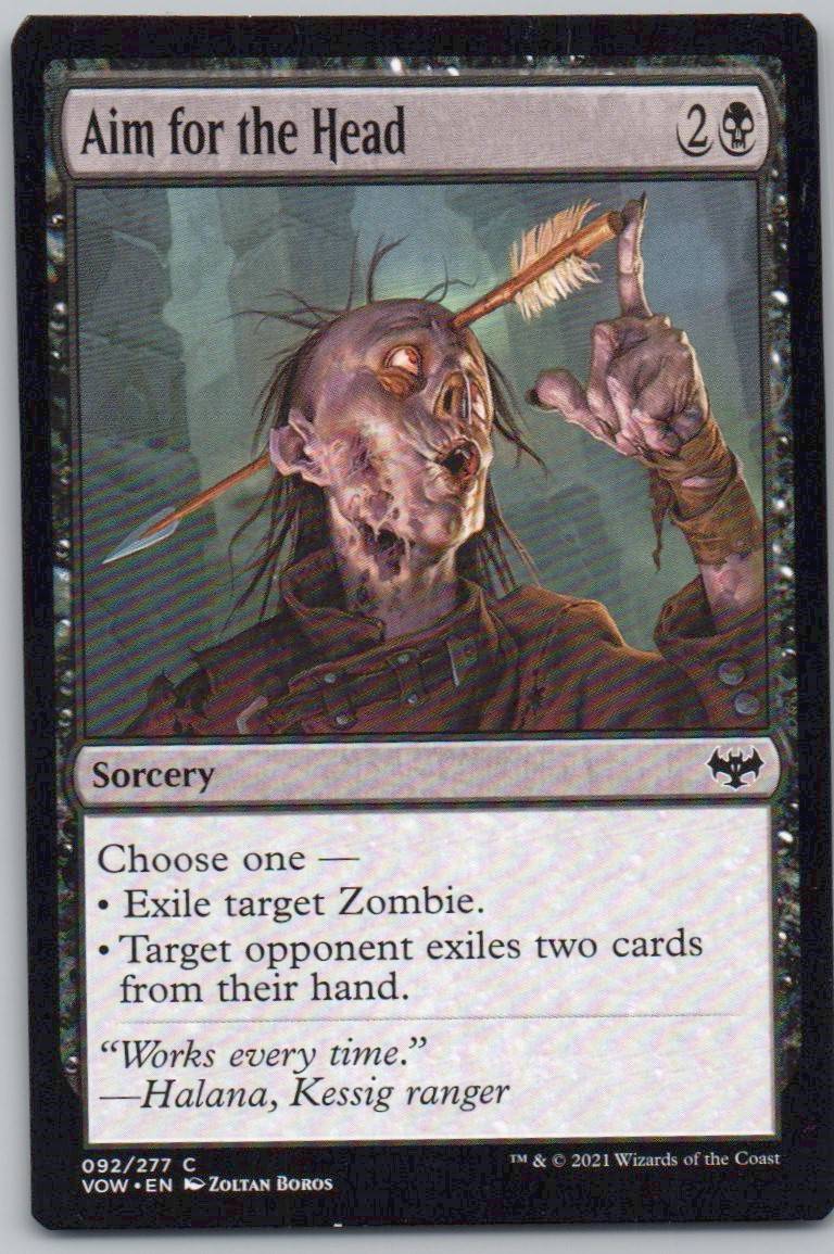 Aim for the Head 92 Normal Sorcery Card - Innistrad: Crimson Vow