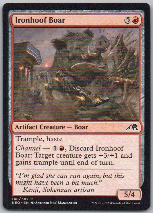 Ironhoof Boar 148 Normal Artifact Card - Kamigawa: Neon Dynasty